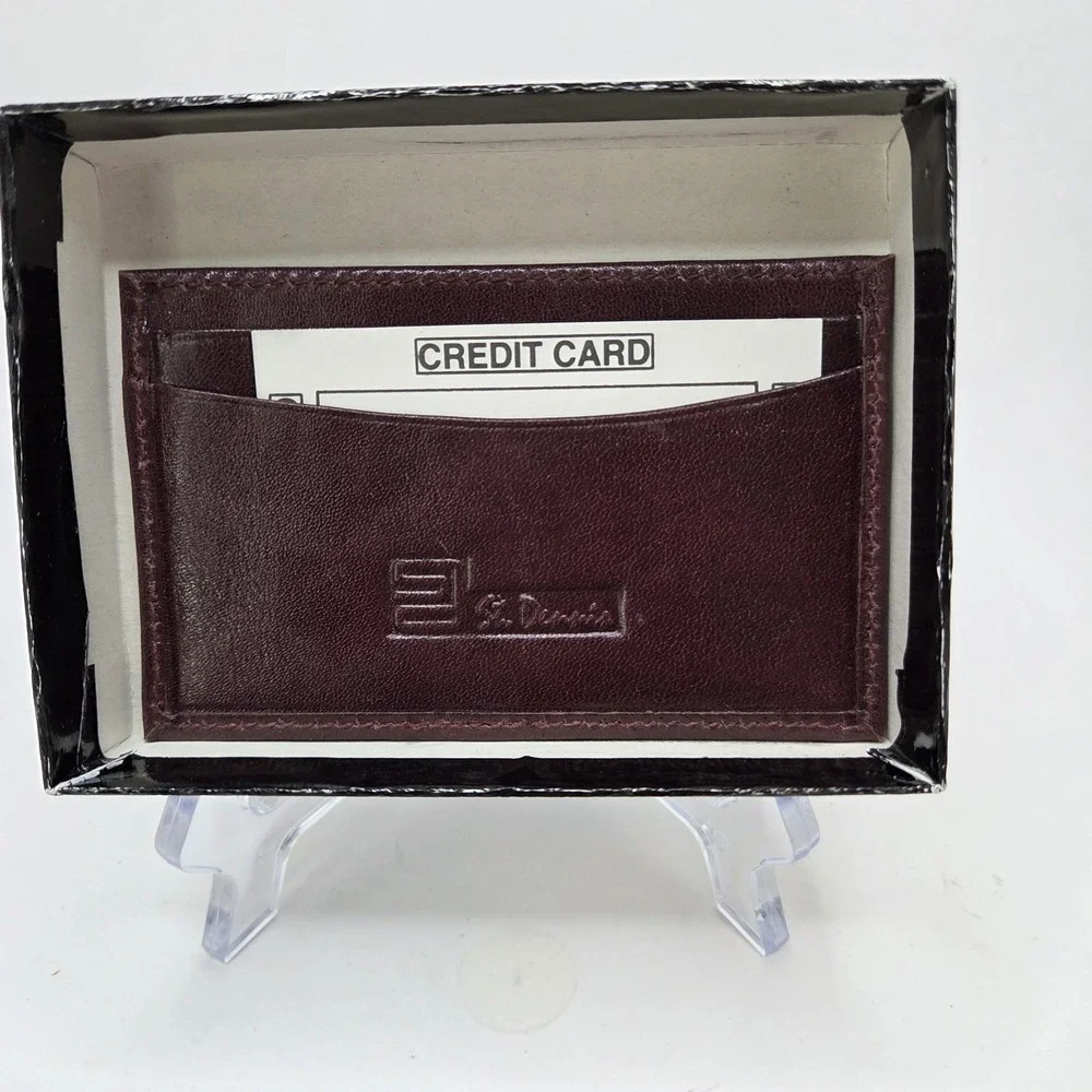 Vintage St‎ Dennis Leather Credit Card Holder Brown 2.75